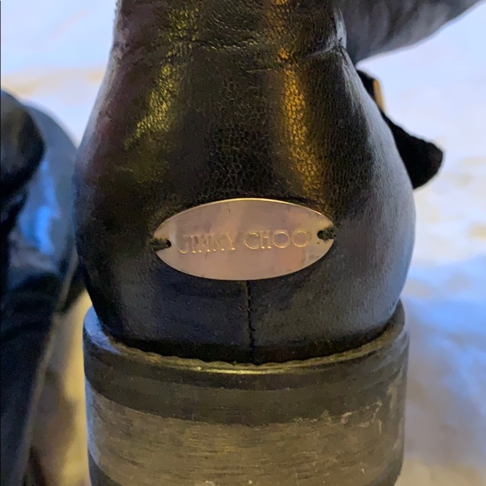Jimmy Choo black leather Moto boots - Picture 3 of 3